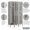 Salsbury Industries 1 Tier Vented Locker, 36"Wx66"Hx12"D, 3 Door, Gray, Unassembled 71352GY-U - alternate 3